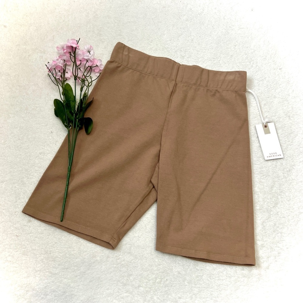 Good American NWT Tan Lounge Bike Shorts - Size 2 (Medium)